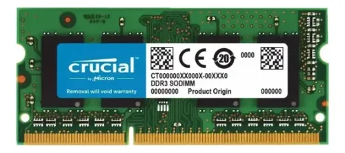 memoria ram ddr3 4gb crucial laptop 1333mhz
